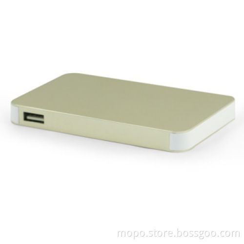 Hot selling slim aluminium alloy battery charger for mobile phone
